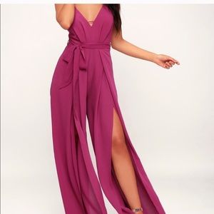 Lulu’s Magenta jumpsuit